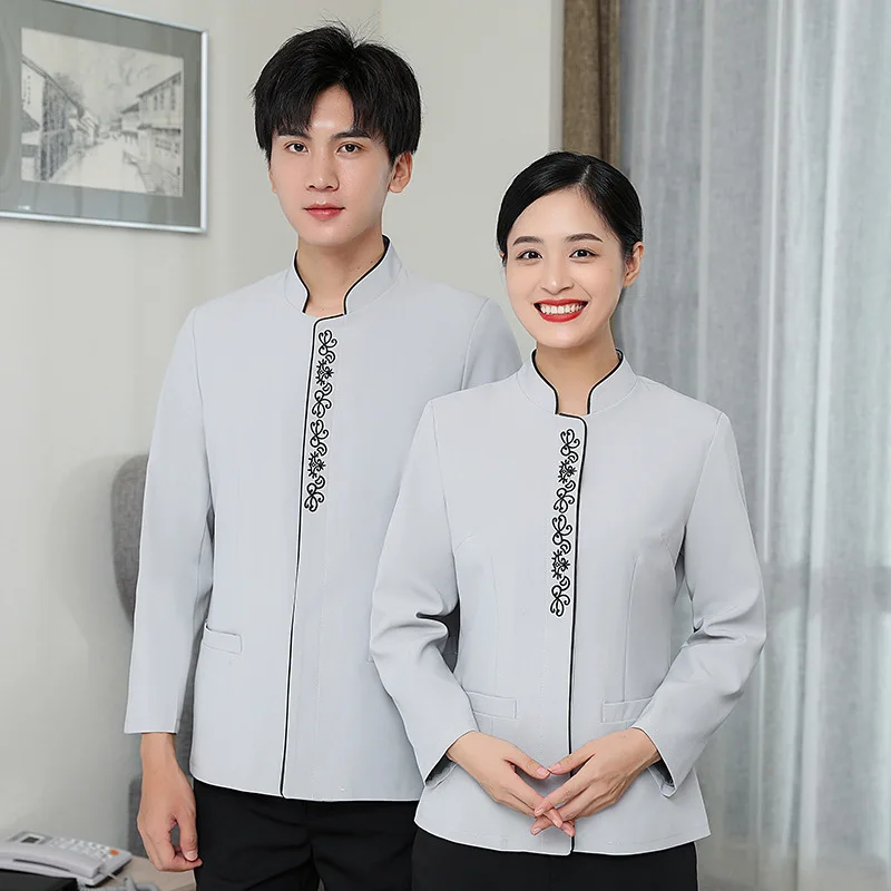

Long Sleeve Cleaning Uniform for Women Hotel Guest Room CleanerPAWorkwear for Property Management Ladies in Autumn and Winter