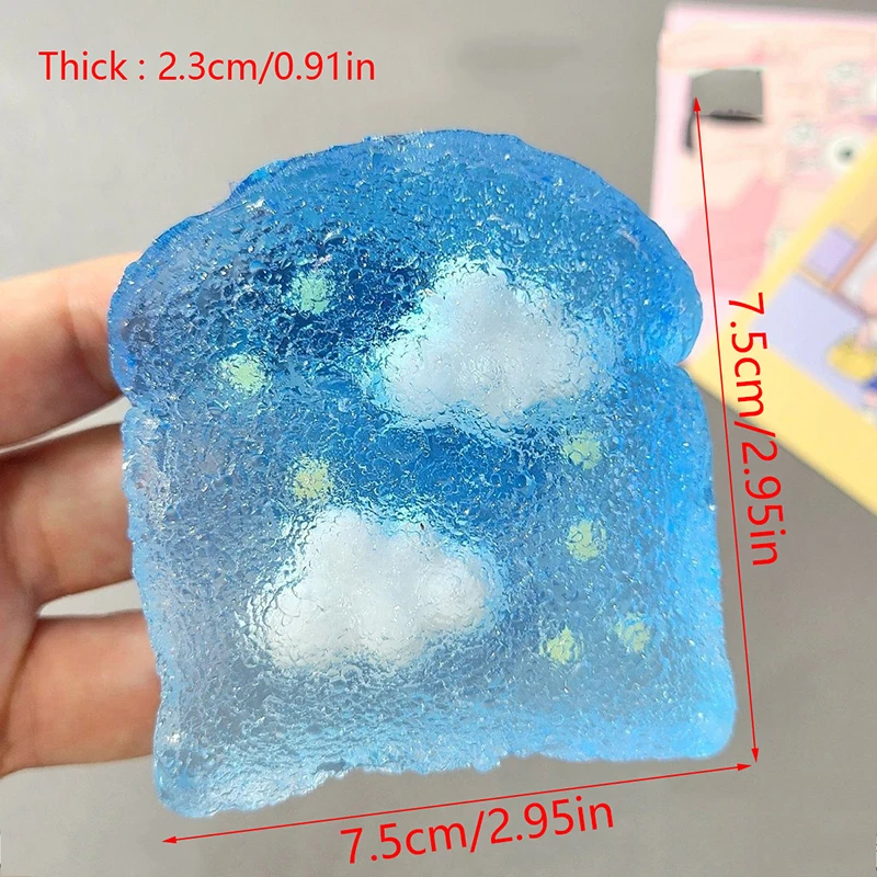 Cute Toast Stress Relief Toy Anti-stress Elastic Rebound Toys Soft Maltose Decompression Toy For Adult Children Party Favors