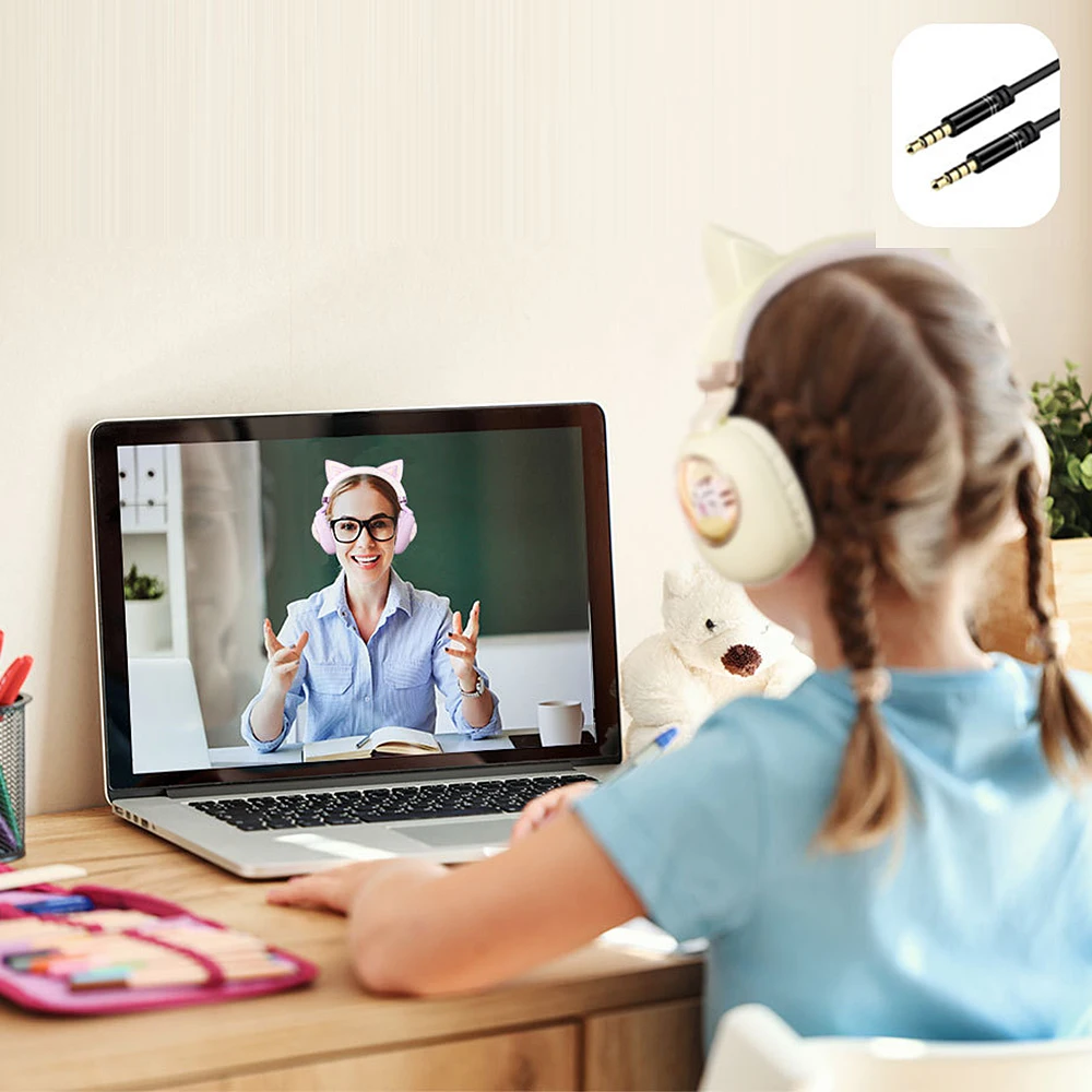 NEW Cute Pet Wireless Bluetooth Headphone With Mic Gaming Headset Noise Canceling Foldable Stereo Headset