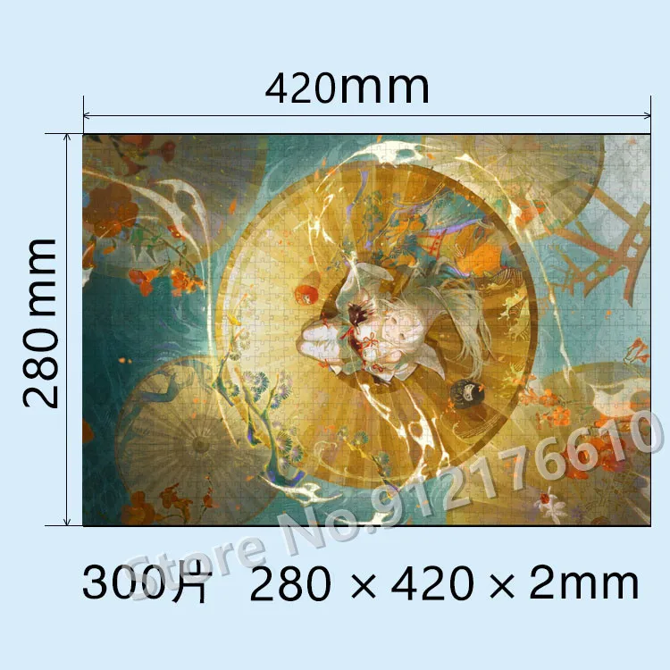 Cartoon Beauty Girl Puzzle fai da te per adulti 300/500/1000 Pcs Anime Game Video Print Puzzle giocattoli educativi per la famiglia regali