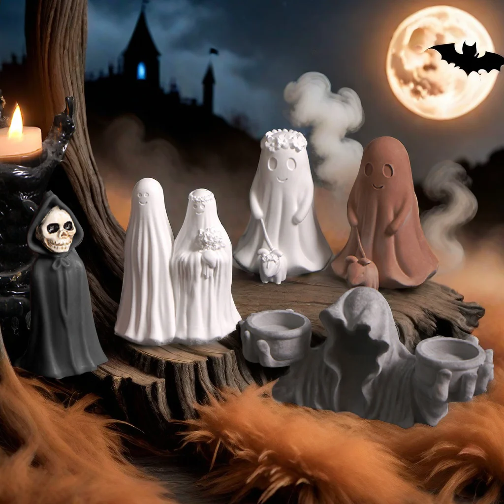 1PC Halloween Silikon Form Horror Geister Braut Horror Dekoration Lieferungen Halloween Party Geist Atmosphäre Kreation Liefert