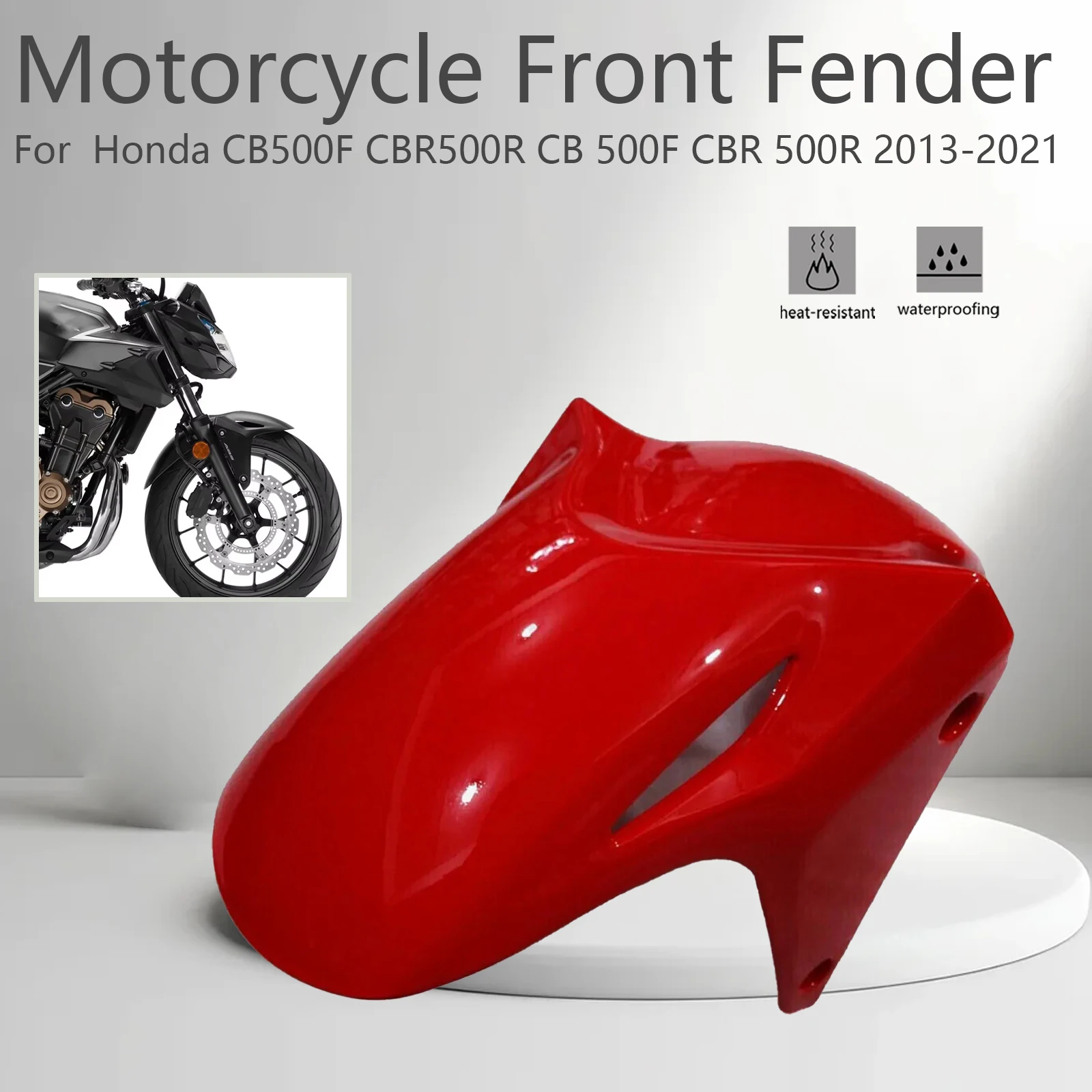 Motorcycle Front Fender Splash Mudguard ABS Carbon Accessories For Honda CB500F cbr500 CBR500R CB 500F CBR 500R 2013-2021