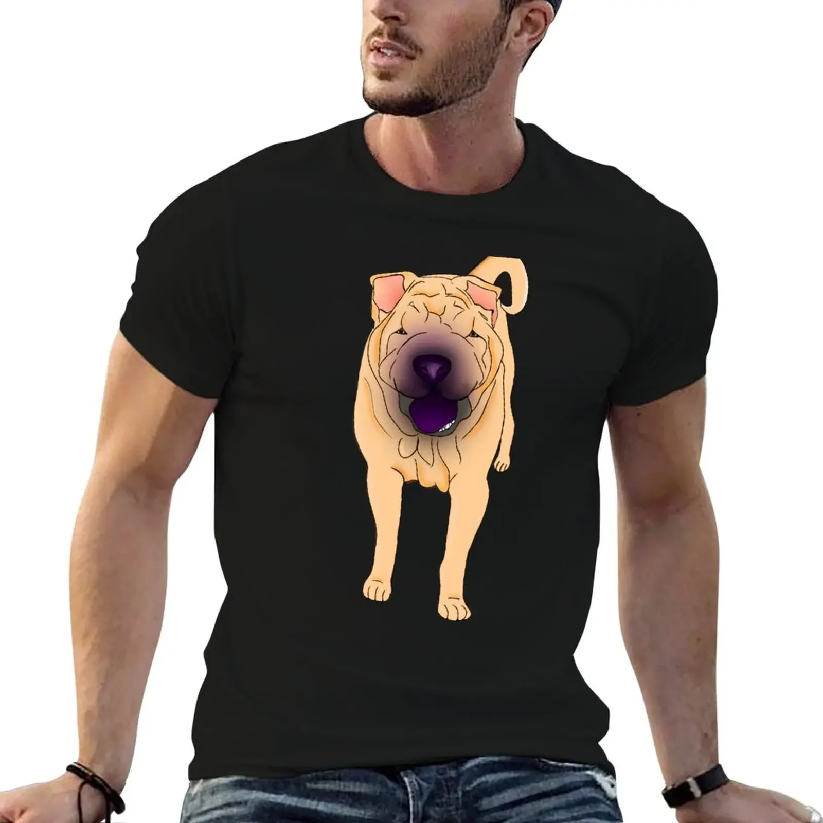 Shar Pei - Blonde T-Shirt blanks shirts graphic Blouse mens t shirts top quality