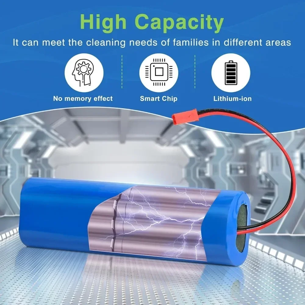14.8V Battery 9800mAh Lithium Battery for ILIFE V3s Pro V50 V5s Pro V8s V80 Max B5 Max S5 Pro X750 Robot Vacuum Cleaner Battery