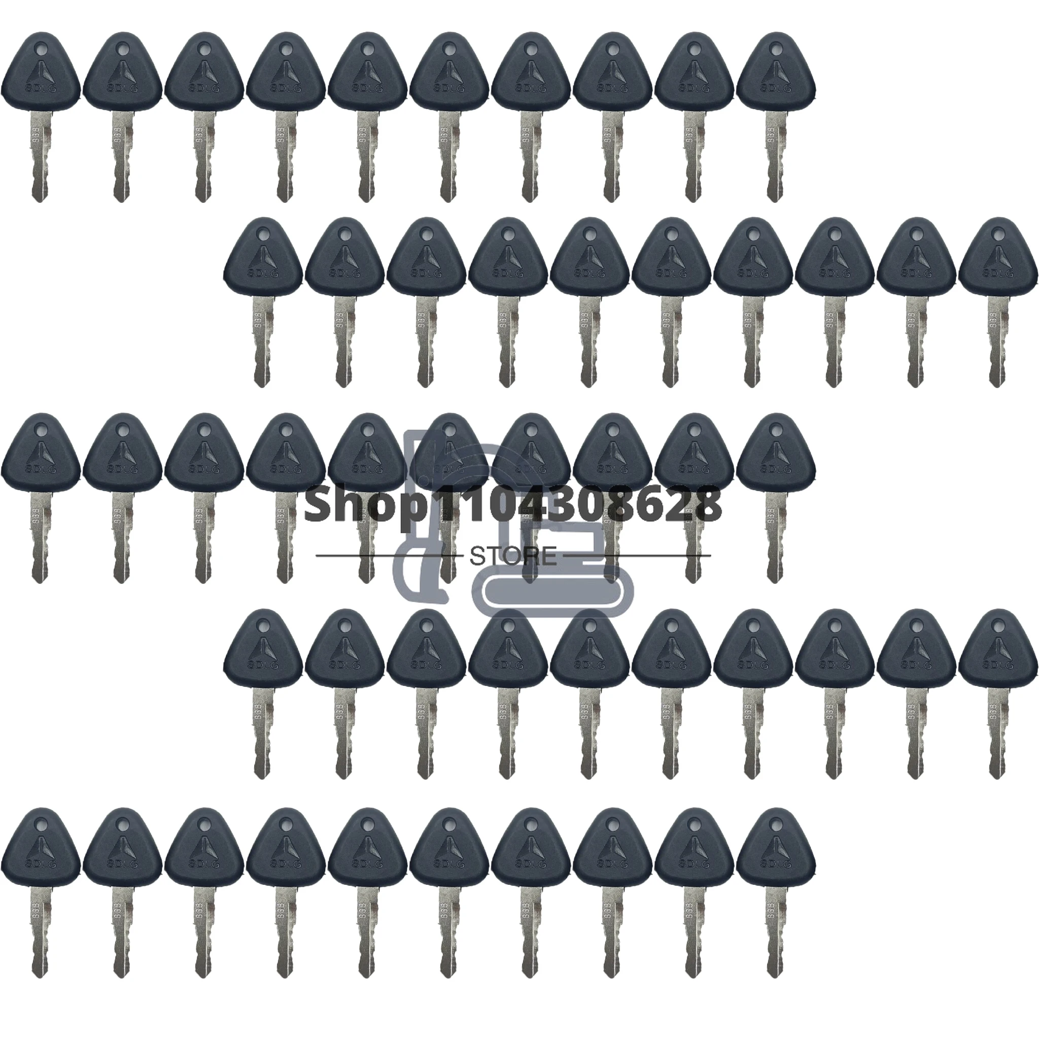 50PCS SDLG New Start Key for Sdlg 888 Excavator Key 5560 75 135 205 215 Universal Lgnition Accessories