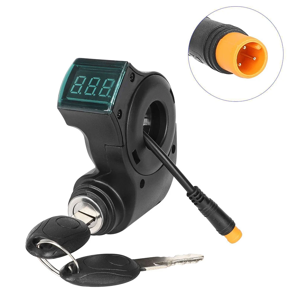 For Kugoo For Kirin For G2 For Pro Electric Scooter Digital Display Voltmeter With Lock Electric Ignition Key 3pin Connector