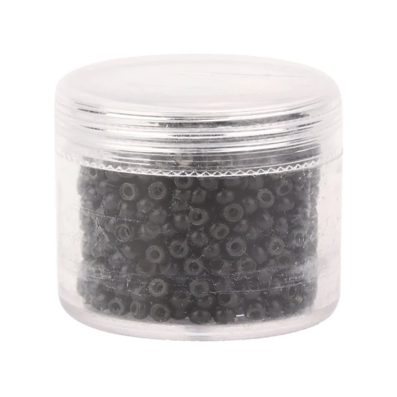 

1000 шт. 3 мм х 2 мм силиконовые микрозвенья кольца бусины инструмент для наращивания волос коричневый