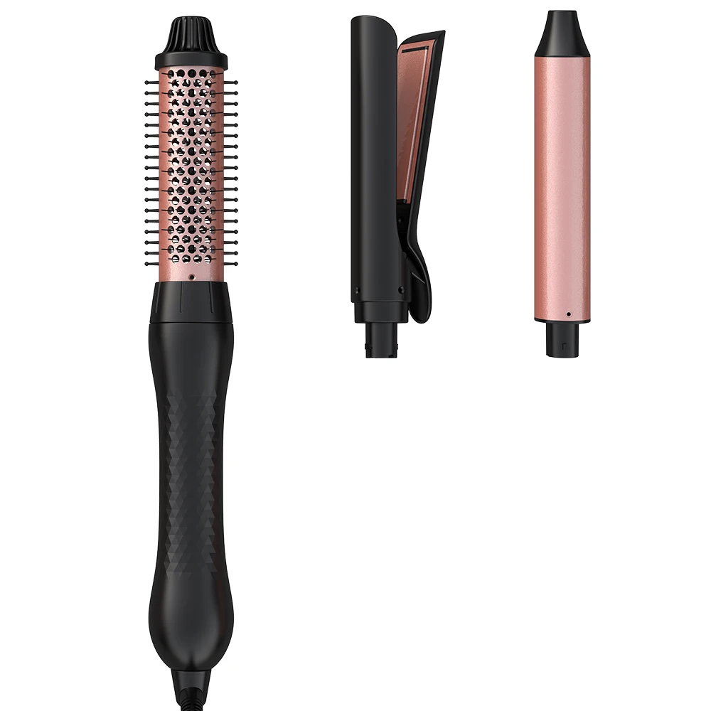 

Новое поступление 2024 года, набор палочек для завивки 3 в 1, щипцы для завивки волос с ЖК-дисплеем, щипцы для завивки волос с подогревом PTC, съемный удар с отрицательными ионами