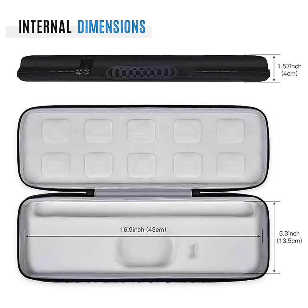 حافظة صلبة بديلة مضادة للصدمات، حافظة تخزين صلبة مضادة للخدش للسفر والتخزين المنزلي للوحة المفاتيح اللاسلكية Logitech MX Keys S
