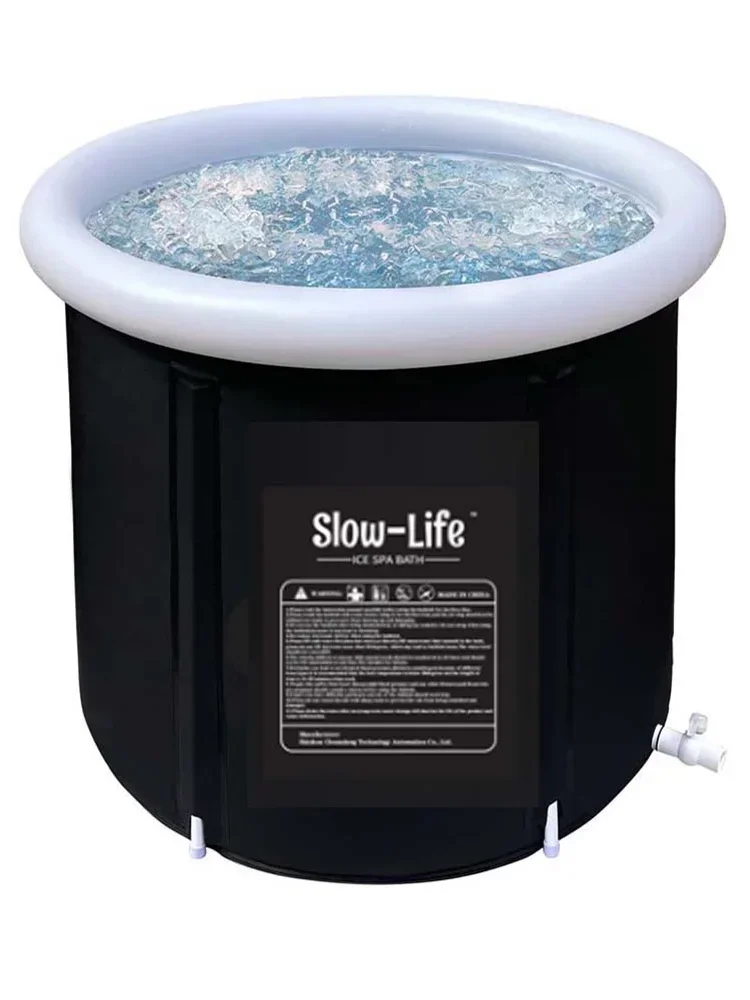 custom inflatable folding ice bath bucket for adults to take a shower and soak in a household bathtub