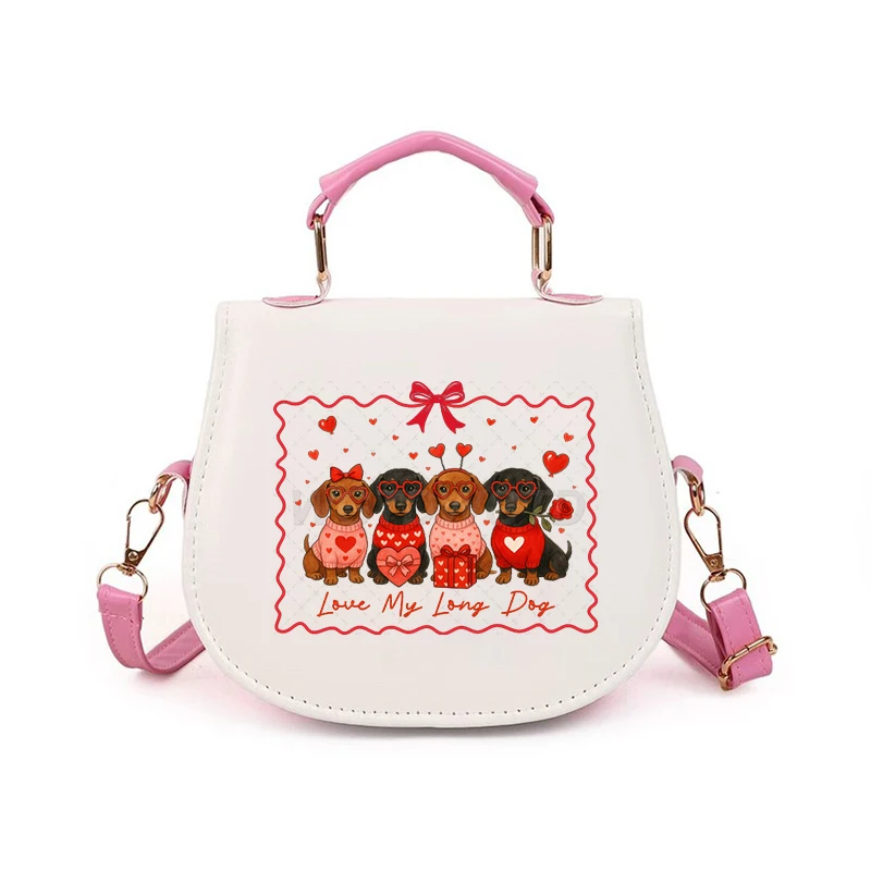 

Женская сумка через плечо с милыми животными, собаками и котом, розовая кокетка с бантом, сумки на день святого Валентина, детские подарки для девочек, сумка на плечо Y2K Xoxo