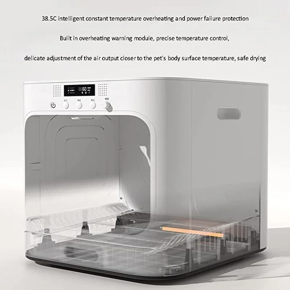 Automatic Pet Cat Hair Drying Box Smart Dog Bath Grooming Dryer 60L Large Automatic Blow Blower For Small Dogs Cats Animals