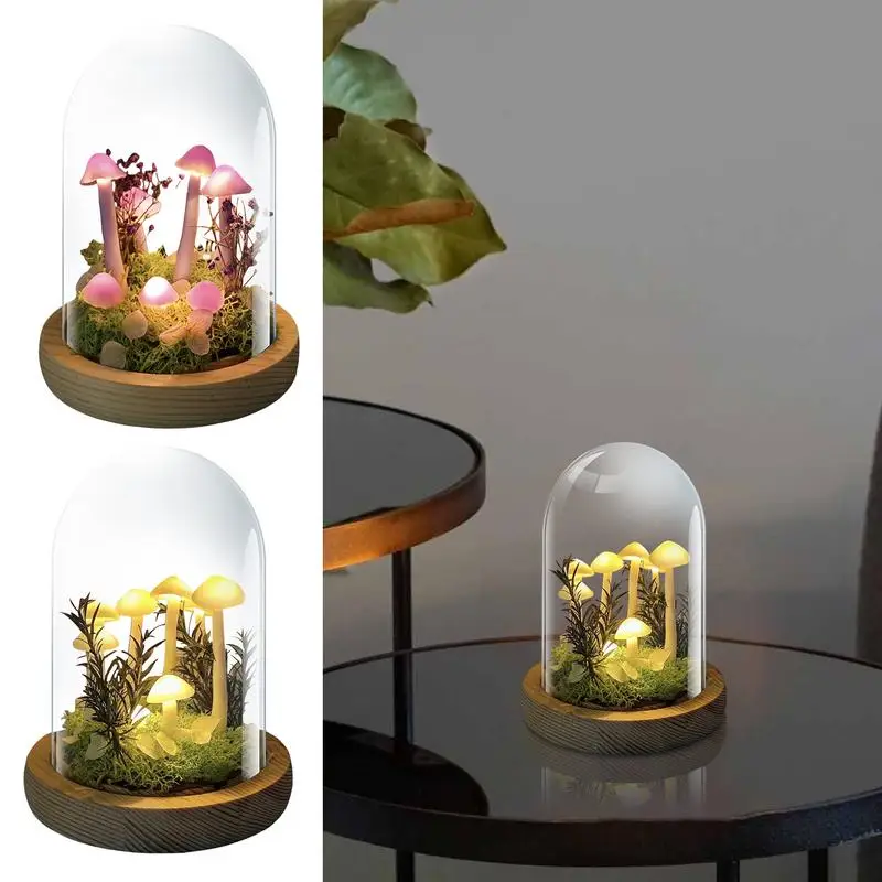 Small Mushroom Lamp Handmade LED Mushroom Lamp Novelty Nightlight Project Small Mushroom Lamp Arts And Crafts For Girls