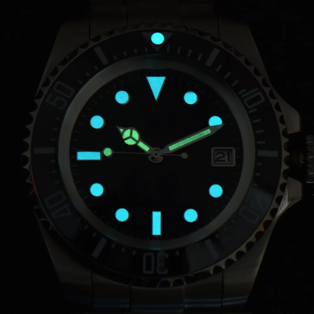 Customized logo 44mm watch watches for men automatic mechanical NH35 movement watch mechanical watches deepsea Watch