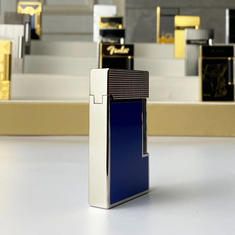 Luxury Commemorative Butane Lighter Single/Dual Flame with Ping Sound Natural Paint Design for Cigarette Smokers