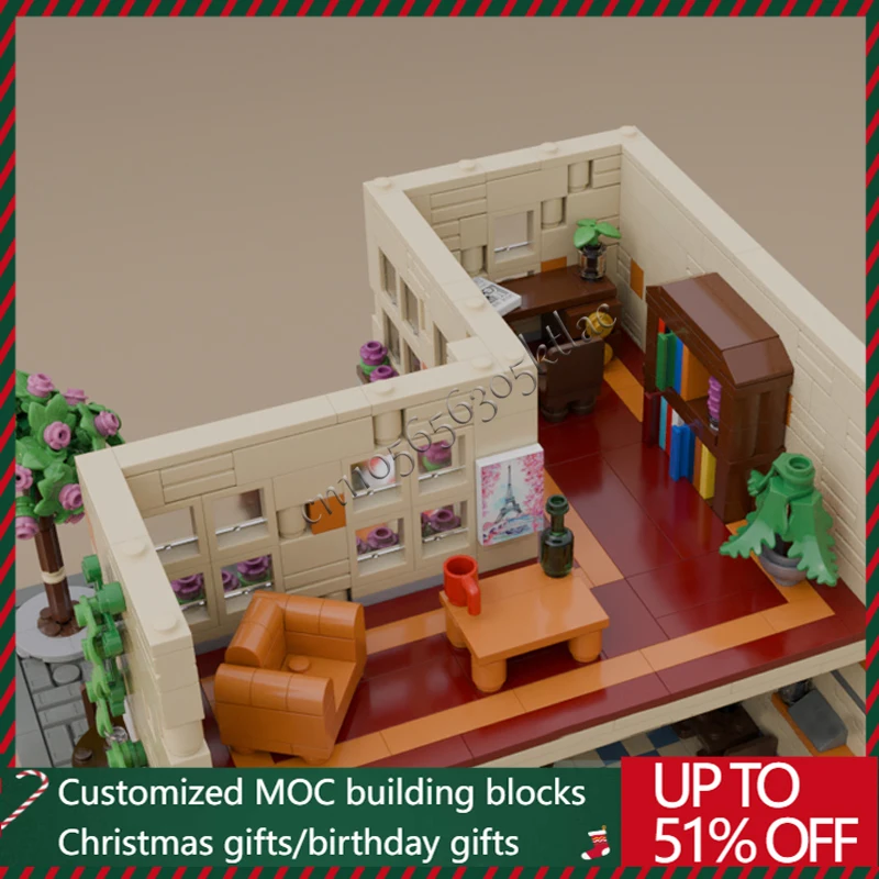 1854ピース モック カスタマイズ 中世風高級イタリアンレストラン 組み立てブロック カスタマイズDIY 教育的組み立てキッズトイ サプライズギフト