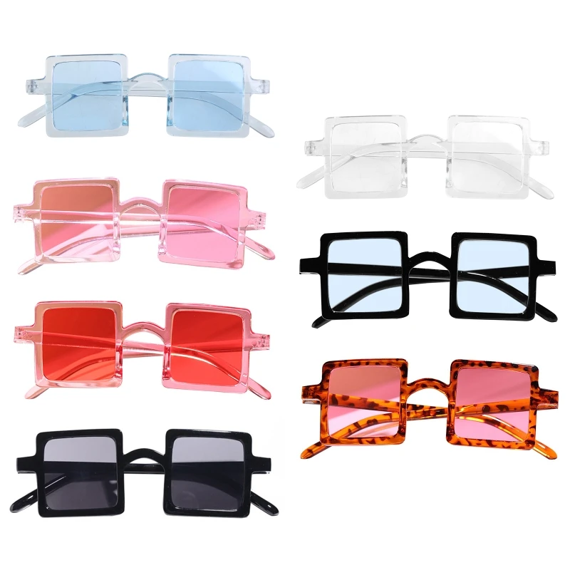 

Kids Oversized Square Sunglasses Trendy Flat Top Toddler Sunglasses for Girls Boys 2-10 Years UV for Protection Dropship