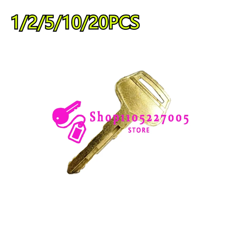 PC-7 Series 60/120/130/200/210/220/ 300/360-7 Copper Excavator Ignition Key Parts for 1/2/5/10/20PCS Keys Fits