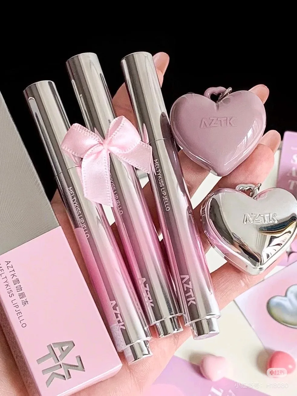 AZTK Jelly Lipstick Lip Gloss Watery Mirror Lip Stain Longlasting Moisturizing Lip Plumping Makeup Love Multi-purpose Cream