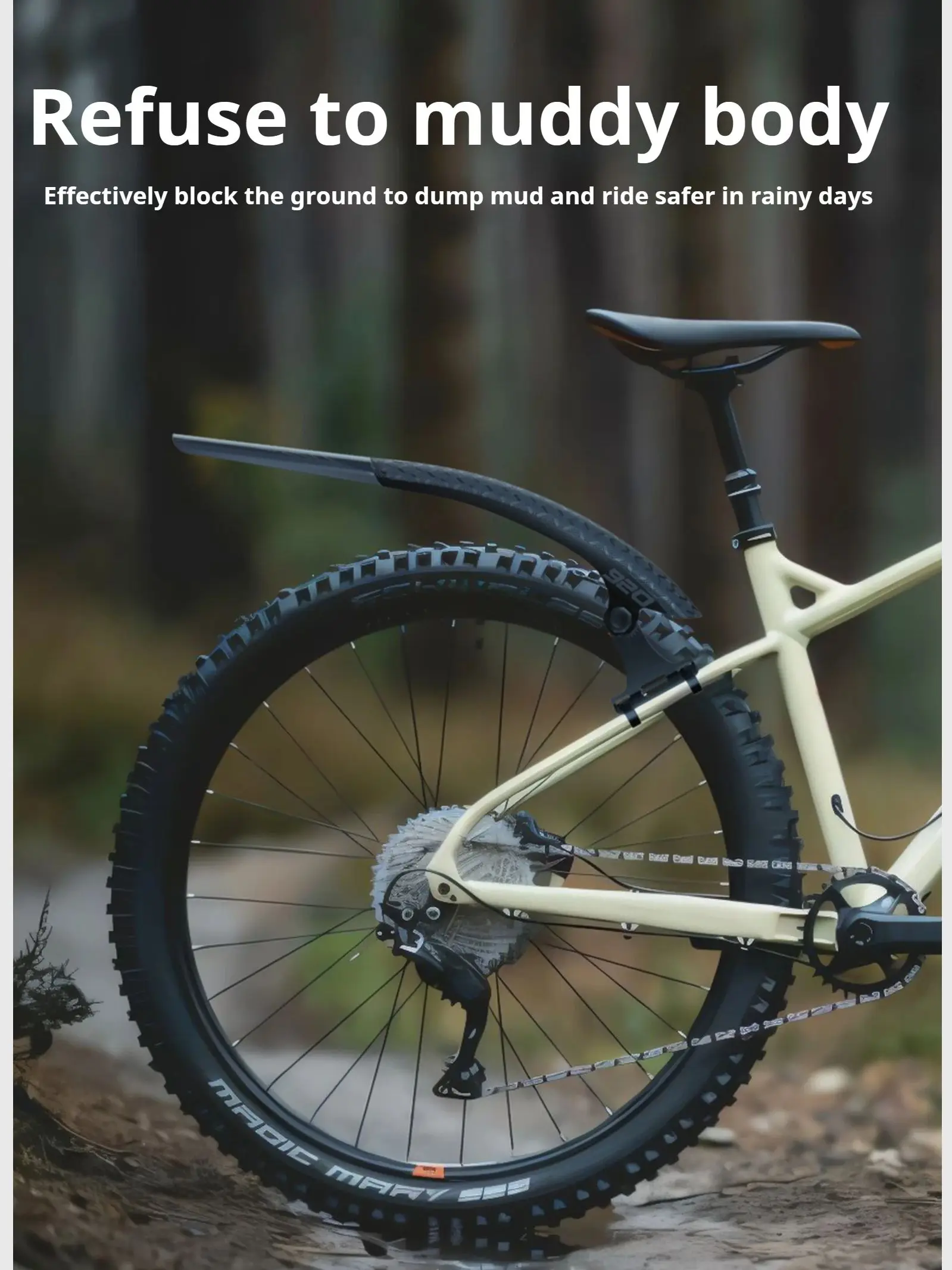 AliExpress NONE ENLEE Mountain Bike Fender Speed ​​Down Bike Fender Mountain Bike Extended Wide Fender Riding Accessories