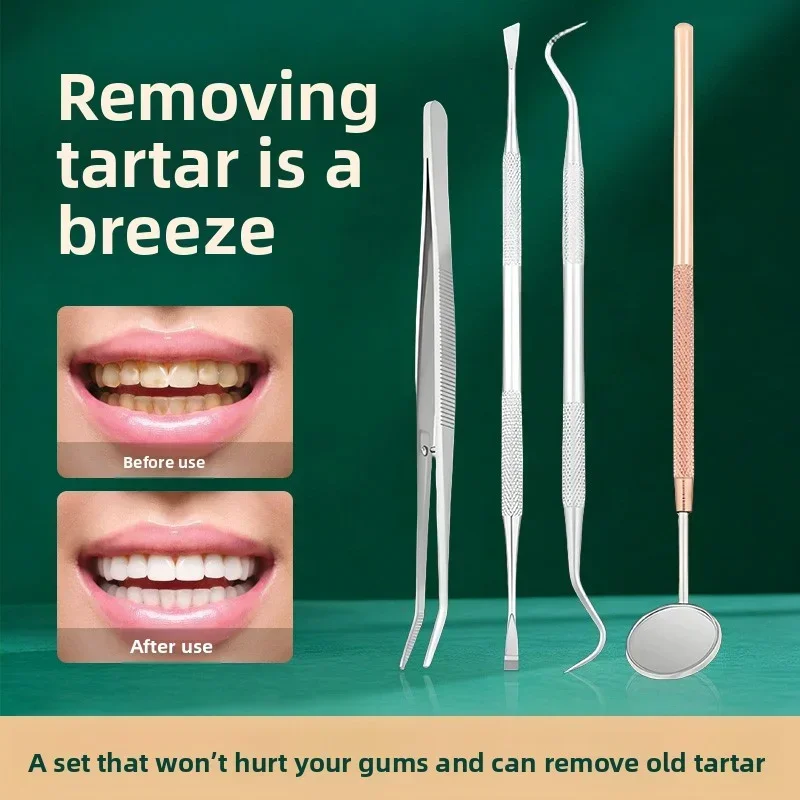 1pcs Tartar Scraper Scaler Plaque Remover Dental Mirror Teeth Pick Spatula Dentist Hygiene Oral Care Kit Tooth Cleaning Tool