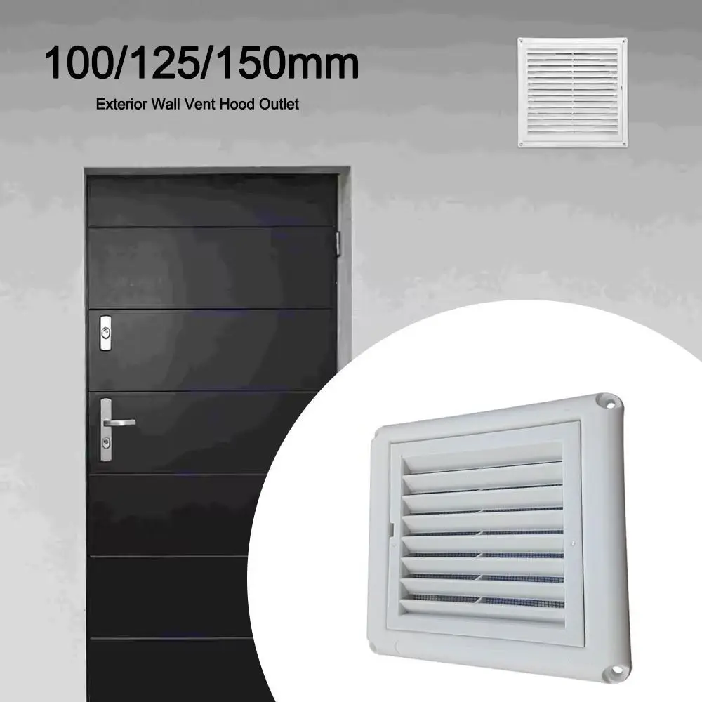 Com abas grade de ventilação de ar capa de ventilação 150*150mm/200*200mm grelha ventilação aquecimento refrigeração aberturas placa pp