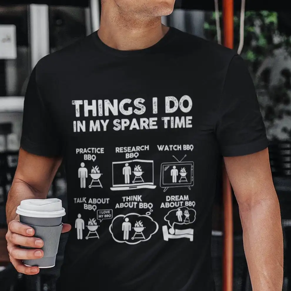 Things I Do In My Spare Time Funny T Shirt Bbq Grilling Meat Dad Fathers Day Smoker S For Him