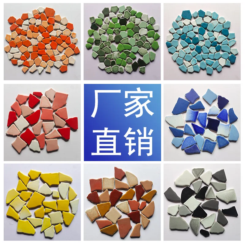 Handicraft Ceramics, Free Stone Mosaic DIY, Pebble Blue and White Porcelain Tiles, Wholesale From Tile Manufacturers