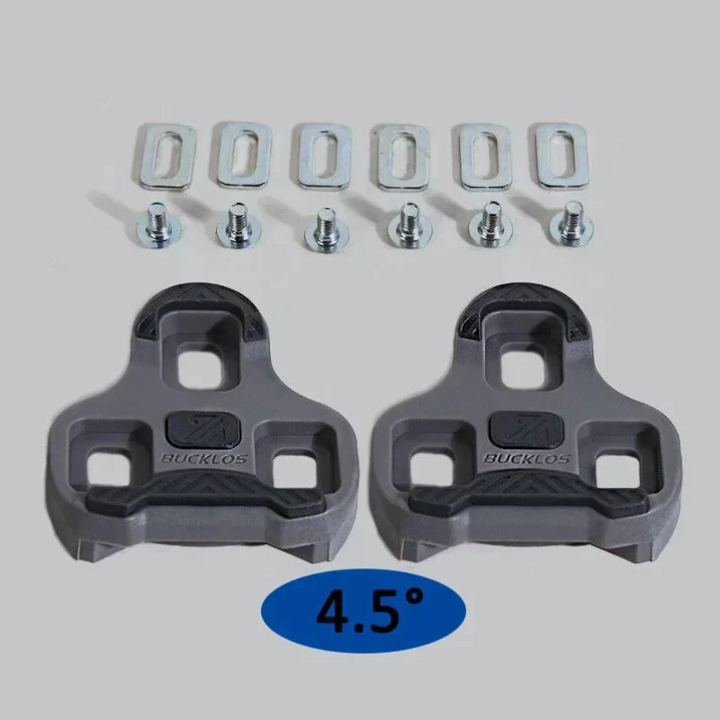 Cleats Float Road Cycling Shoes Pedal Cleats for Bike Self Locking Pedal Plate 4.5/9 Degree 2pcs