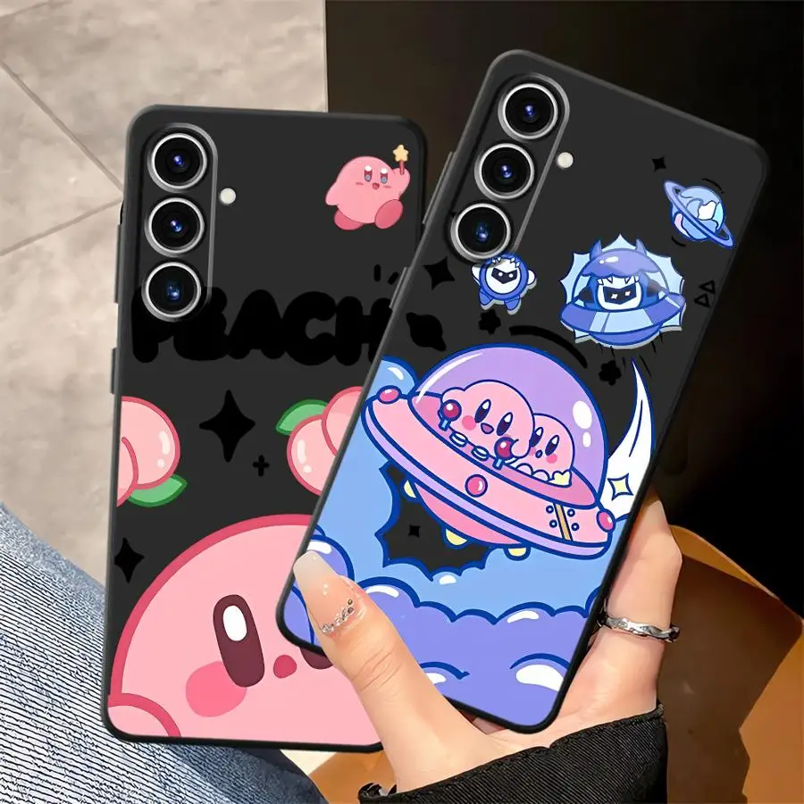 Preto macio caso capa de telefone para samsung galaxy a41 a36 a26 a72 a25 a71 a24 a55 a51 a73 a23 a53 a35 a22 a52 a32 estrelas dos desenhos animados