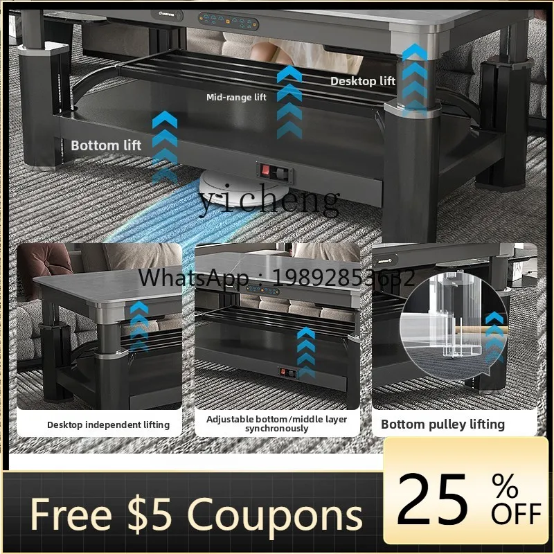 

Электрический нагревательный стол, подъемный и понижающий, жаровня, пожарный чайный столик, цельный бытовой нагревательный стол для гостиной, новая модель