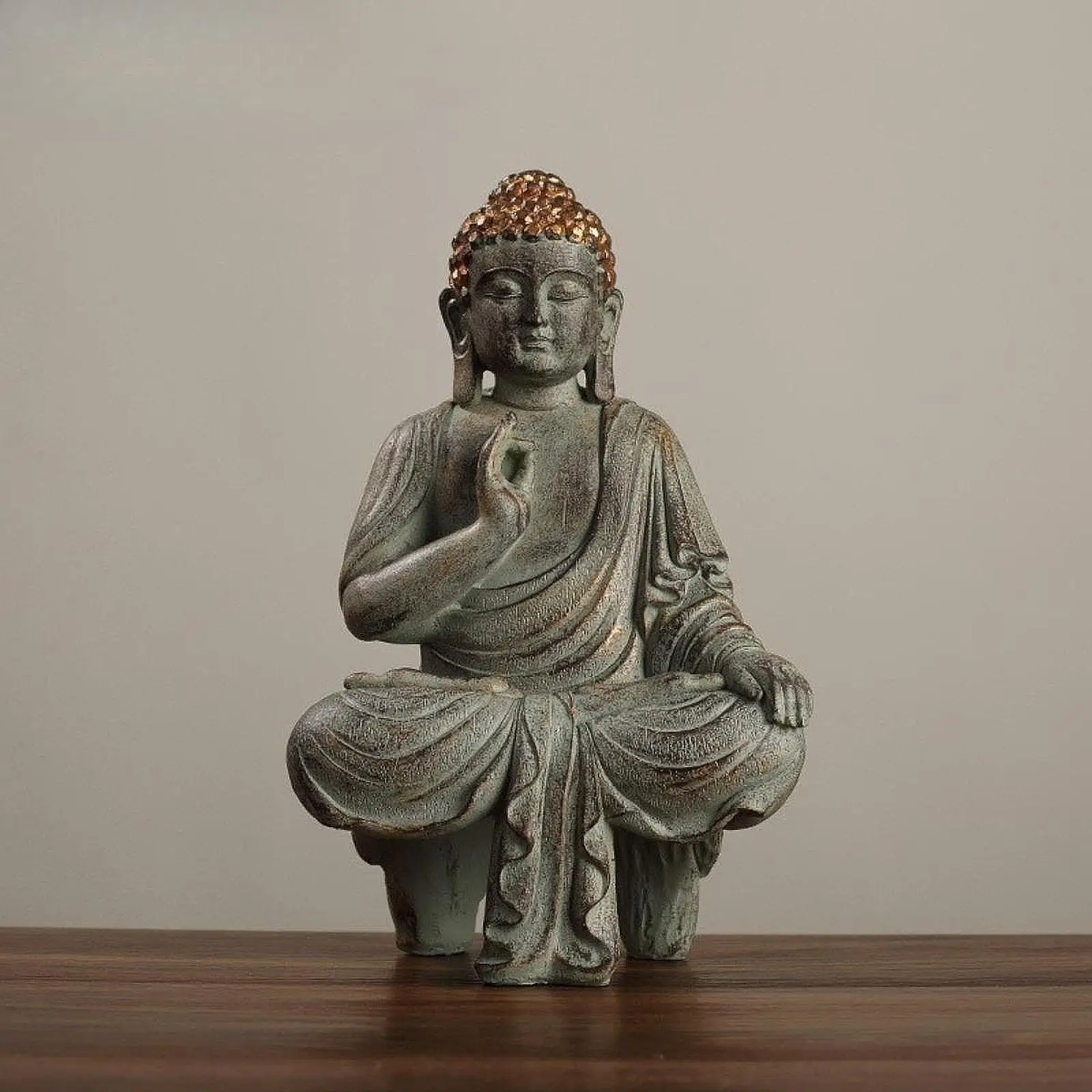 

Статуя Будды, скульптура, декор фэн-шуй, настольное украшение, фигурка Будды для делового офисного стола в помещении, украшение для дома