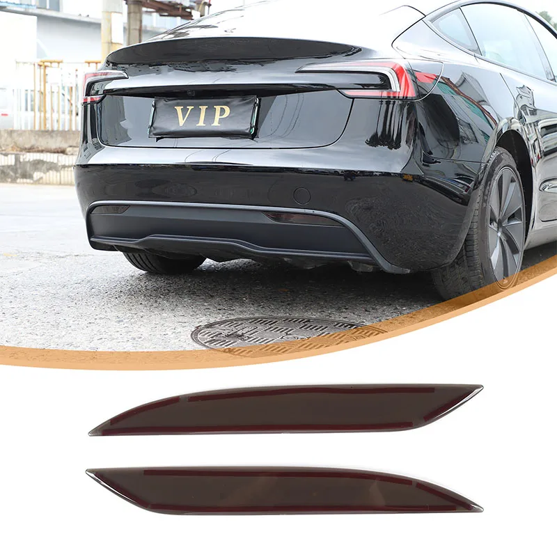 

For Tesla Model 3 2023+ car exterior modification accessories car rear fog light smoked black sheet ABS transparent gray