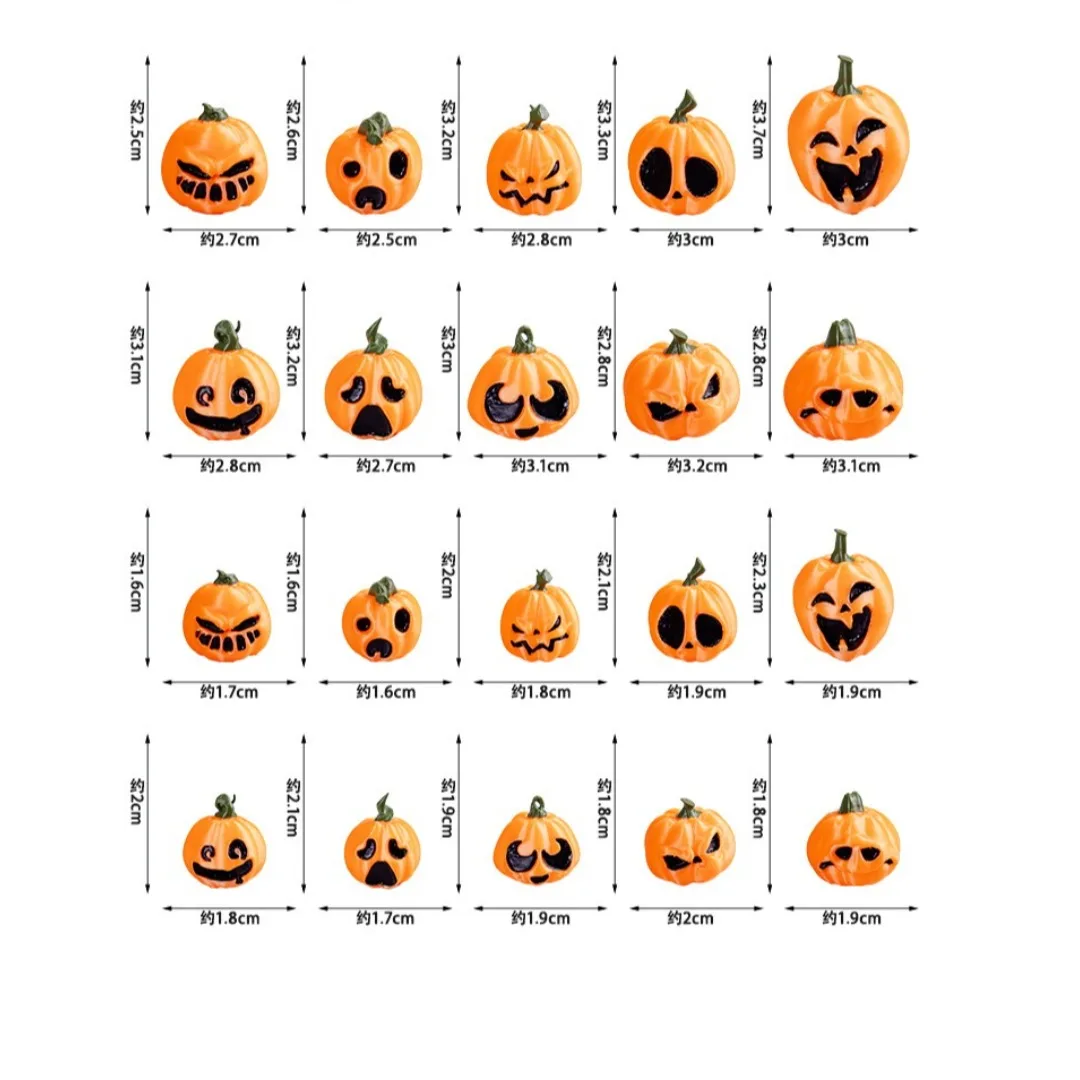 

New Halloween Funny Pumpkin Ornament Micro Landscape Resin Craft Desktop Decoration Figurines Car Interior Small Ornaments