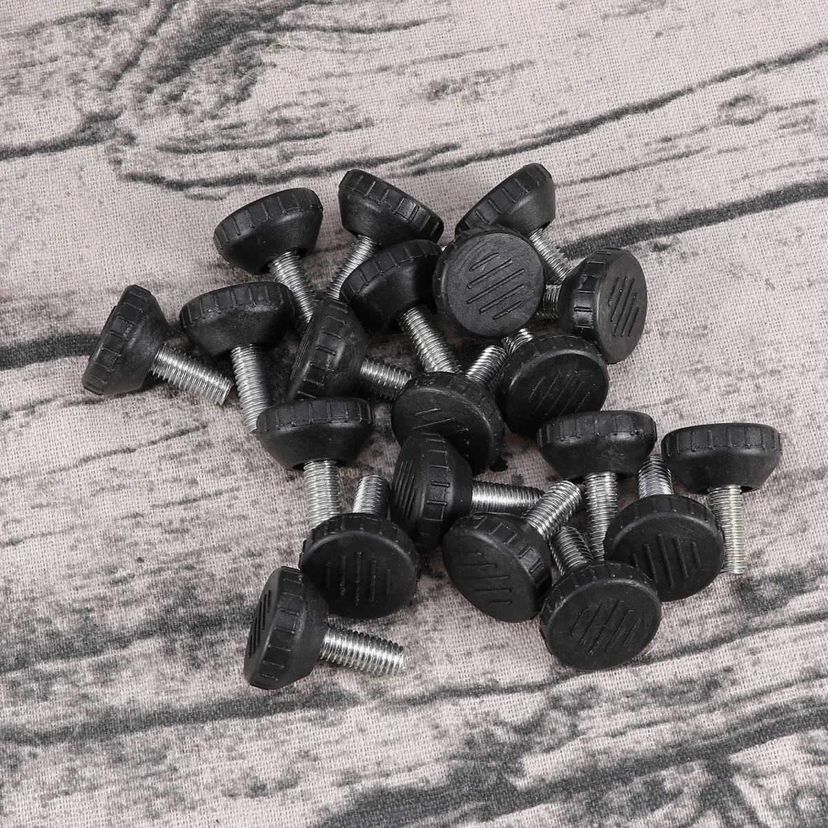 

20Pcs Adjustable Furniture Foot Height Leveler for Office Household Desk Chair M8x25mm Thread Plastic Round Base Floor Protect