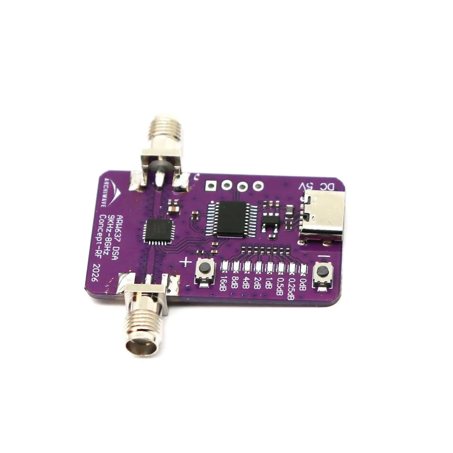 9kHz-6GHz Digitaler Schrittdämpfer 0-31.75dB für LNA, Verstärker SMA Signal RF Test & Ham Radio 433M 868M 1557M 2.4G 5G 5.8G﻿ – Detail 6