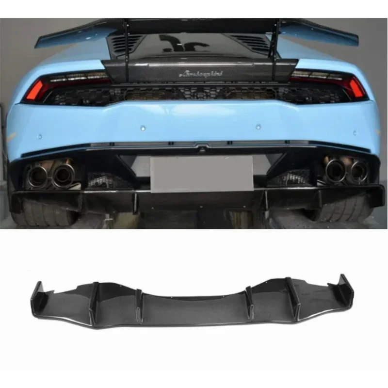 For Lamborghini Huracan LP580 LP610 2014-2020 Real Carbon Fiber Rear Bumper Trunk Diffuser Spoiler Cover