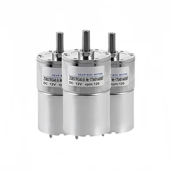 ZGB37RG DC 12V/24V Geared Motor 24rpm 5/10/20/30/50/60/85/100/150RPM Speed 37MM Off-axis Gear Motor