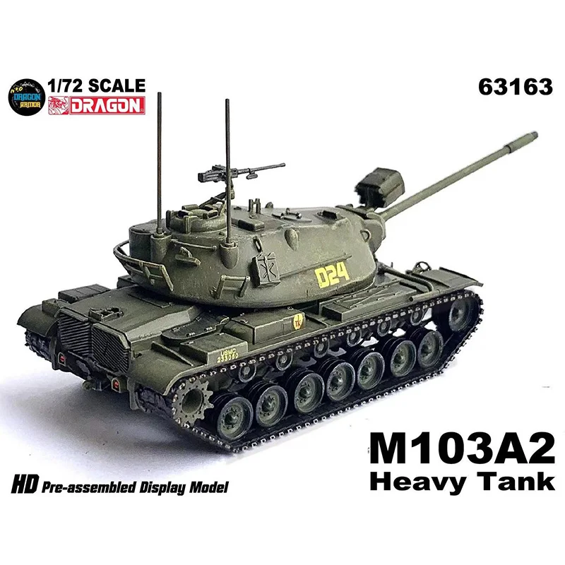 Dragon 1/72 US M103A2 Heavy Tank Model Pendulum World 63162 63163 Pre-assembled Display Soldier Weapon Collection In Stock