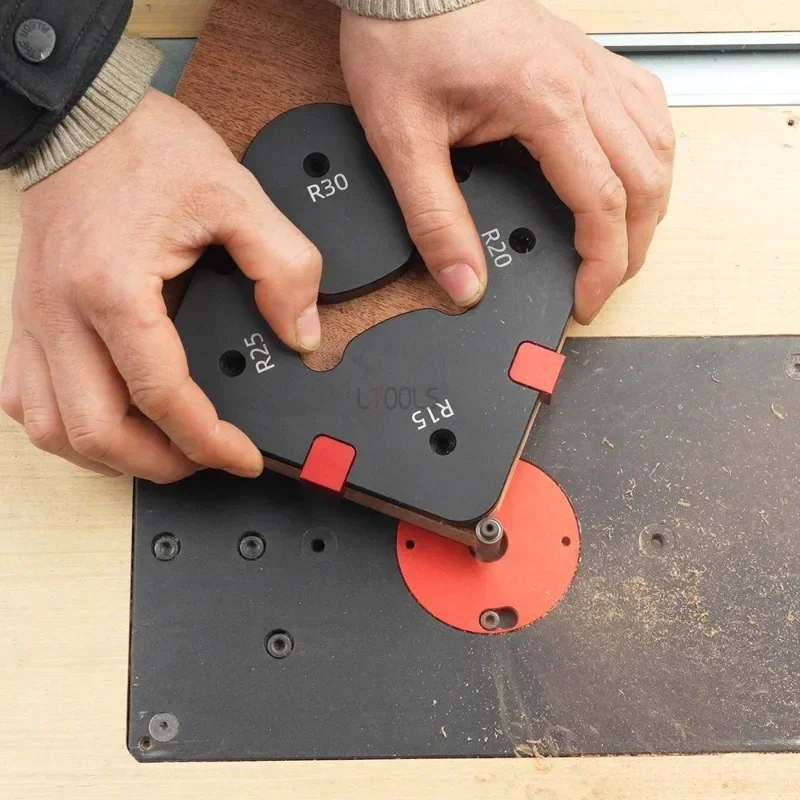 Carpentry R Corner Quick Profile Template R15-R50 Router Jig for Milling Arc Cutting Trimming Mold Wood Milling Trimming Machine