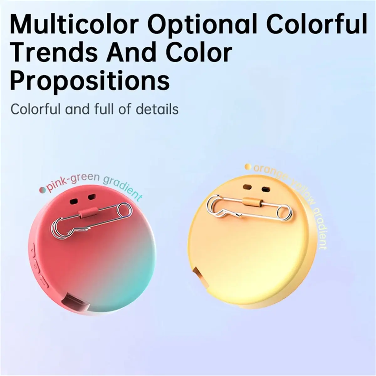 1.85-Inch Dynamic Electronic Badge Bluetooth 5.4 Digital Display Badge GIF Animation for Idols Concerts A
