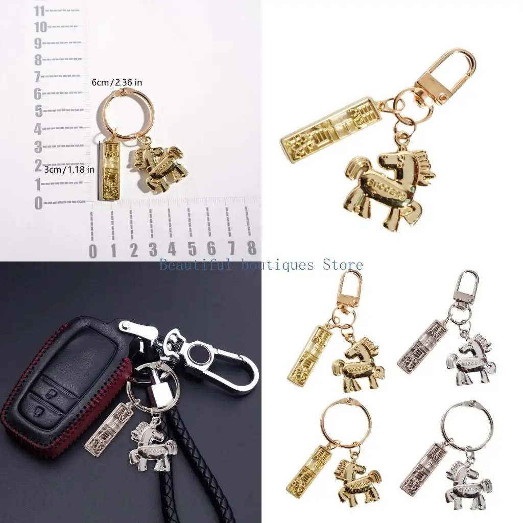 U4LF Creative Letter Keychain Symbolizing Wealth and Good Luck Made from Sturdy Alloy Lightweight for Easy Attachment