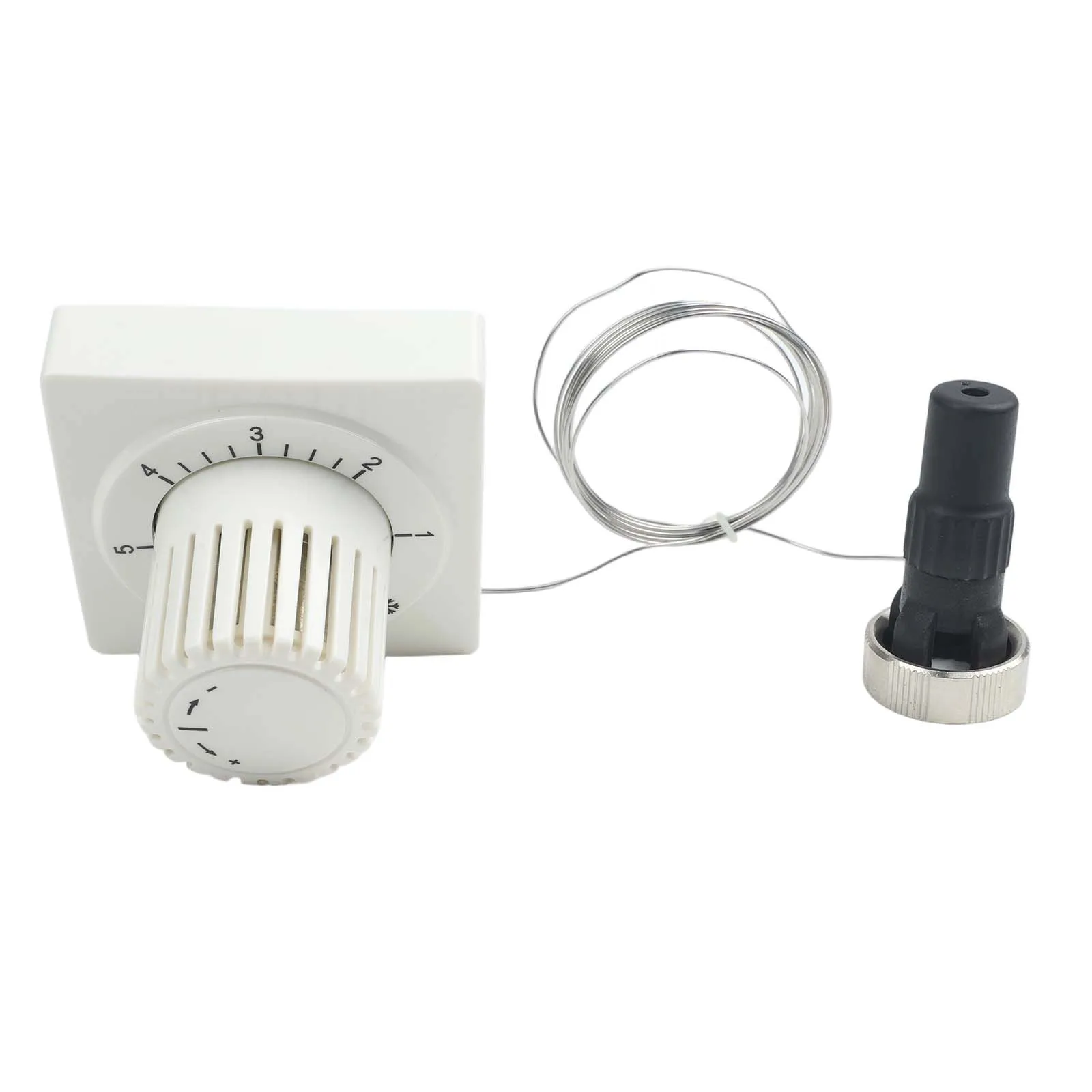 Thermostat Head With Remote Adjustment Capillary Tube 2000mm 5000mm White Metal Plastic For M30x1.5 Radiator Valve Heating Contr