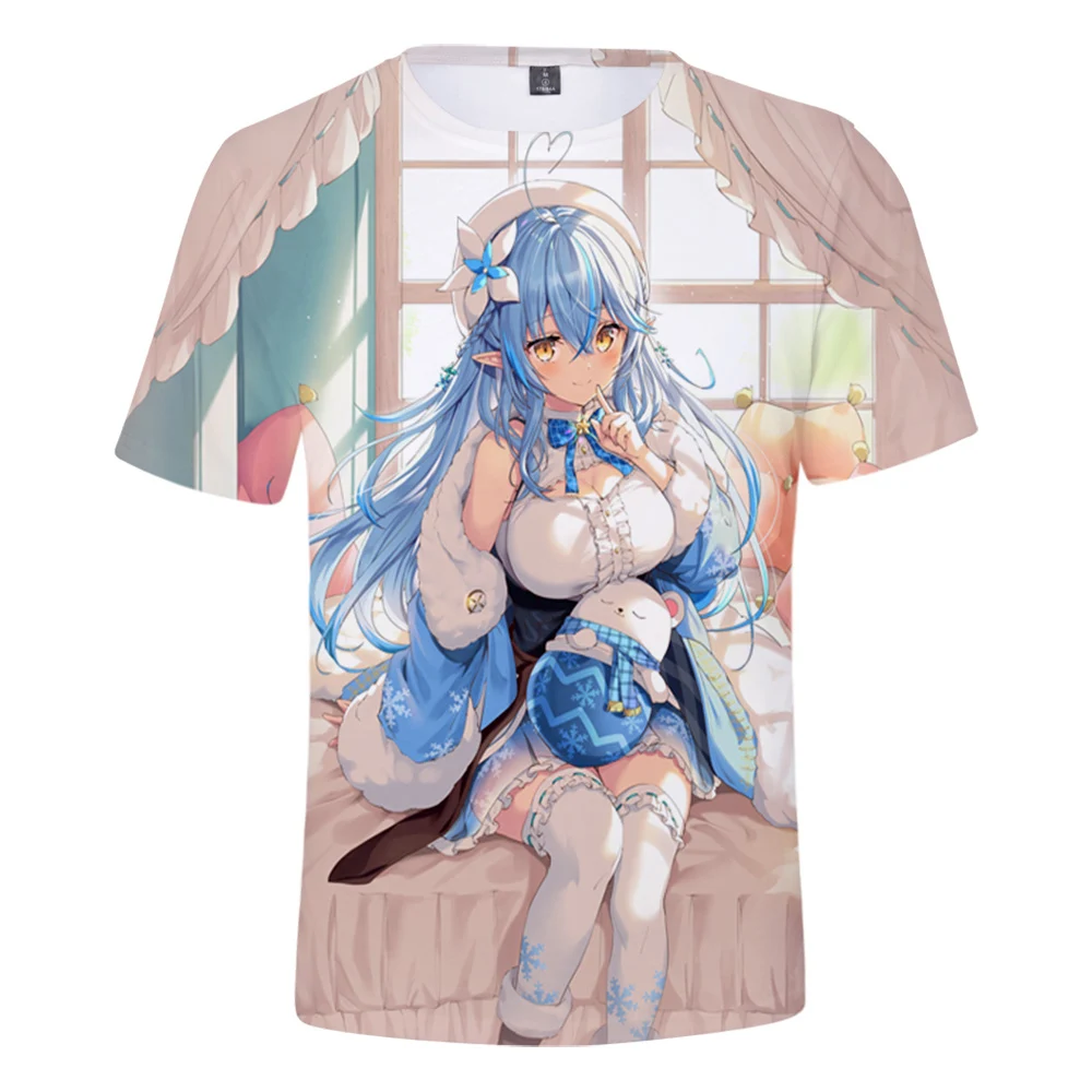 HOLOLIVE VTuber Yukihana Lamy T-shirt 2023 New Summer Crewneck Short Sleeve Streetwear Men Women's Tshirt Harajuku 3D Clothes