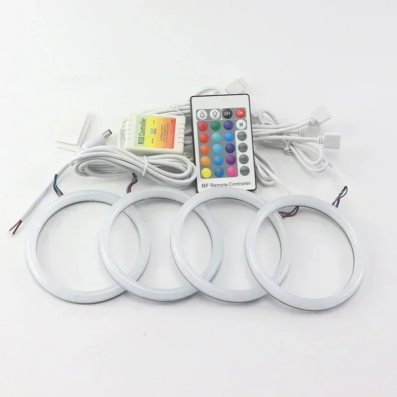 For BMW E46 Convertible Coupe 2004 2005 2006 LCI Accessories High Quality 16-Color RGB Cotton LED Angel Eye Rings Daytime Light view 3