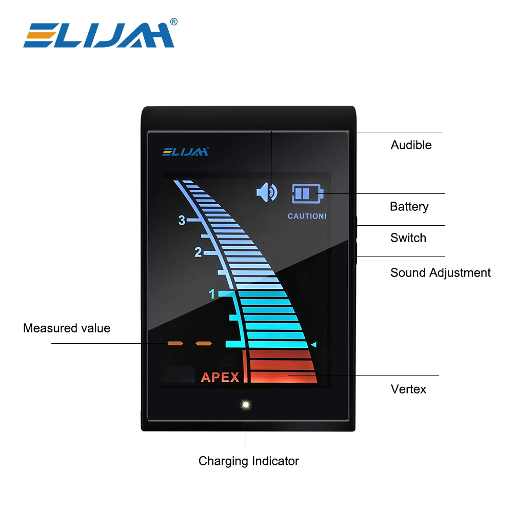 Dental Mini Apex Locator Accurate Root Canal Finder Rechargeable Large Display Sound Alert Portable for Endodontic Treatment