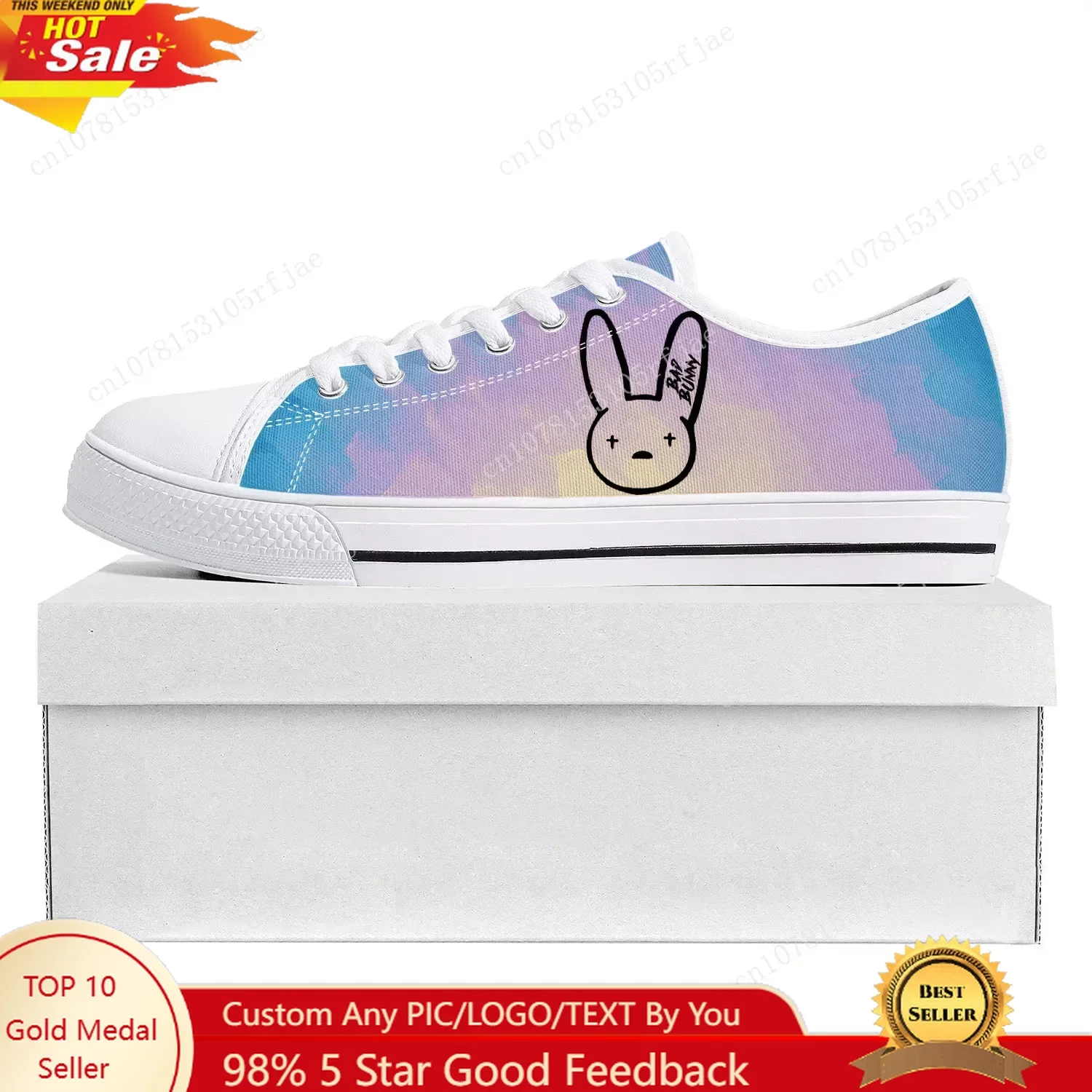 

Bad Bunny Hot Hip Hop Rapper Low Top High Quality Sneakers Mens Womens Teenager Canvas Sneaker Casual Couple Shoes Custom Shoe