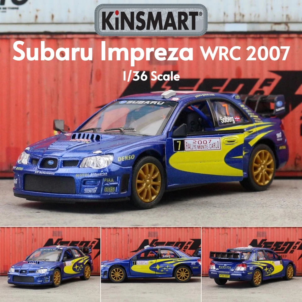 KiNSMART Toy Car Model 1/36 Subaru Impreza WRC Racing Rally