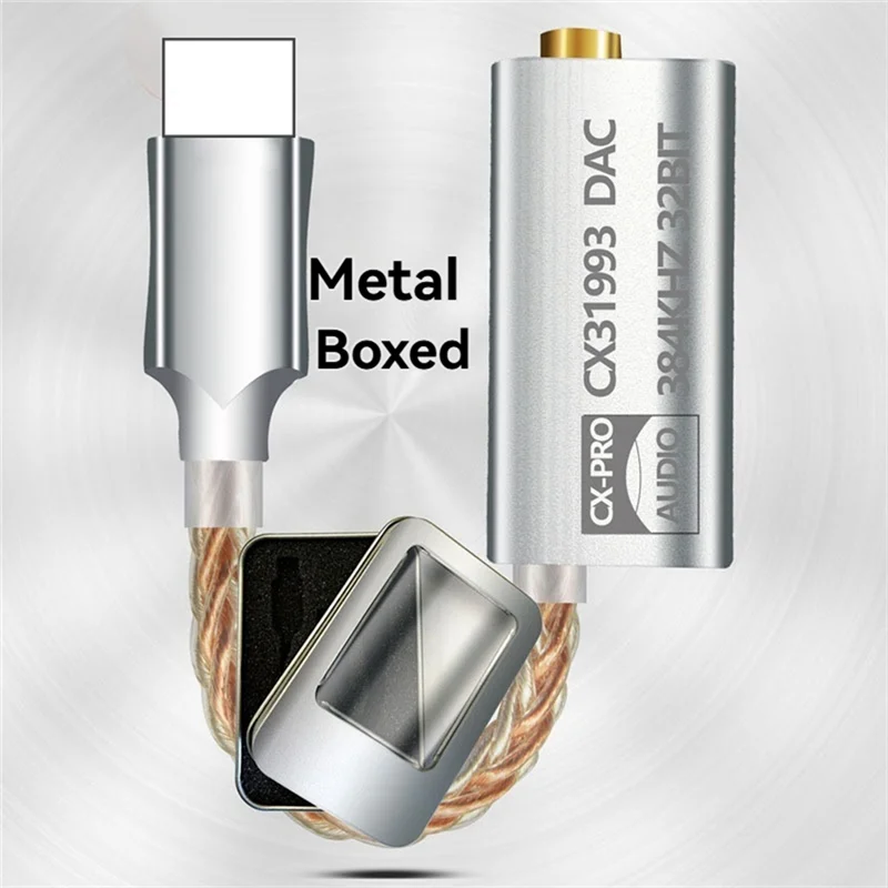 【NEU】CX31993 Hifi DAC Kopfhörerverstärker Audiodekodierung AMP Adapter Soundkarte Digital Decoder 32Bits/384Khz für iPhone IOS