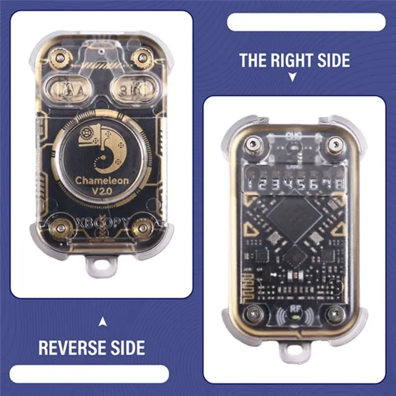 Chameleon Ultra+ 2XUID Keychain RFID Smart Chip Reader Emulator Chameleon V2.0 NFC Duplicator 125K 13.56Mhz Card Decoding